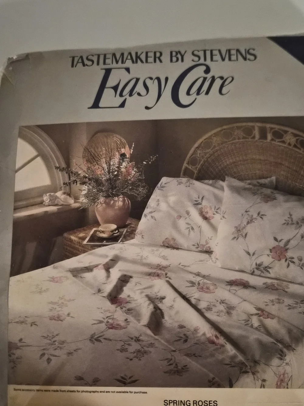 Easy Care Floral Sheet Set in Cream with Pink Floral Accents